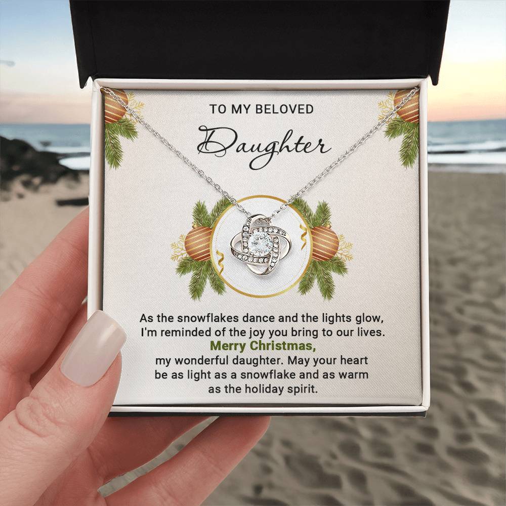 Beloved Daughter Christmas Necklace Gift with Card A1015