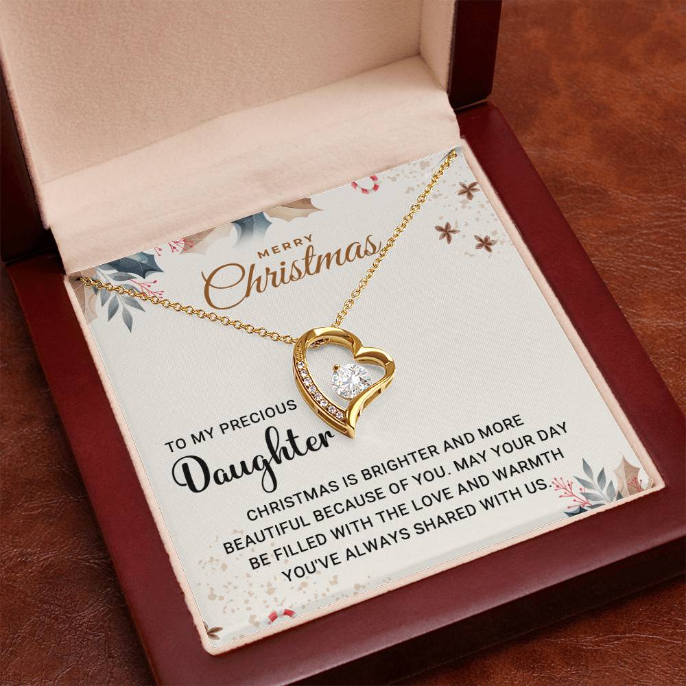 Personalized Christmas Necklace for My Precious Daughter - A Unique Keepsake to Celebrate Our Bond A1016