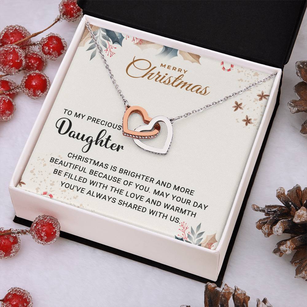 Personalized Christmas Necklace for My Precious Daughter - A Unique Keepsake to Celebrate Our Bond A1016