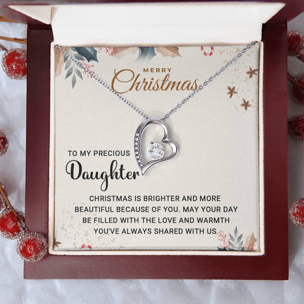 Personalized Christmas Necklace for My Precious Daughter - A Unique Keepsake to Celebrate Our Bond A1016