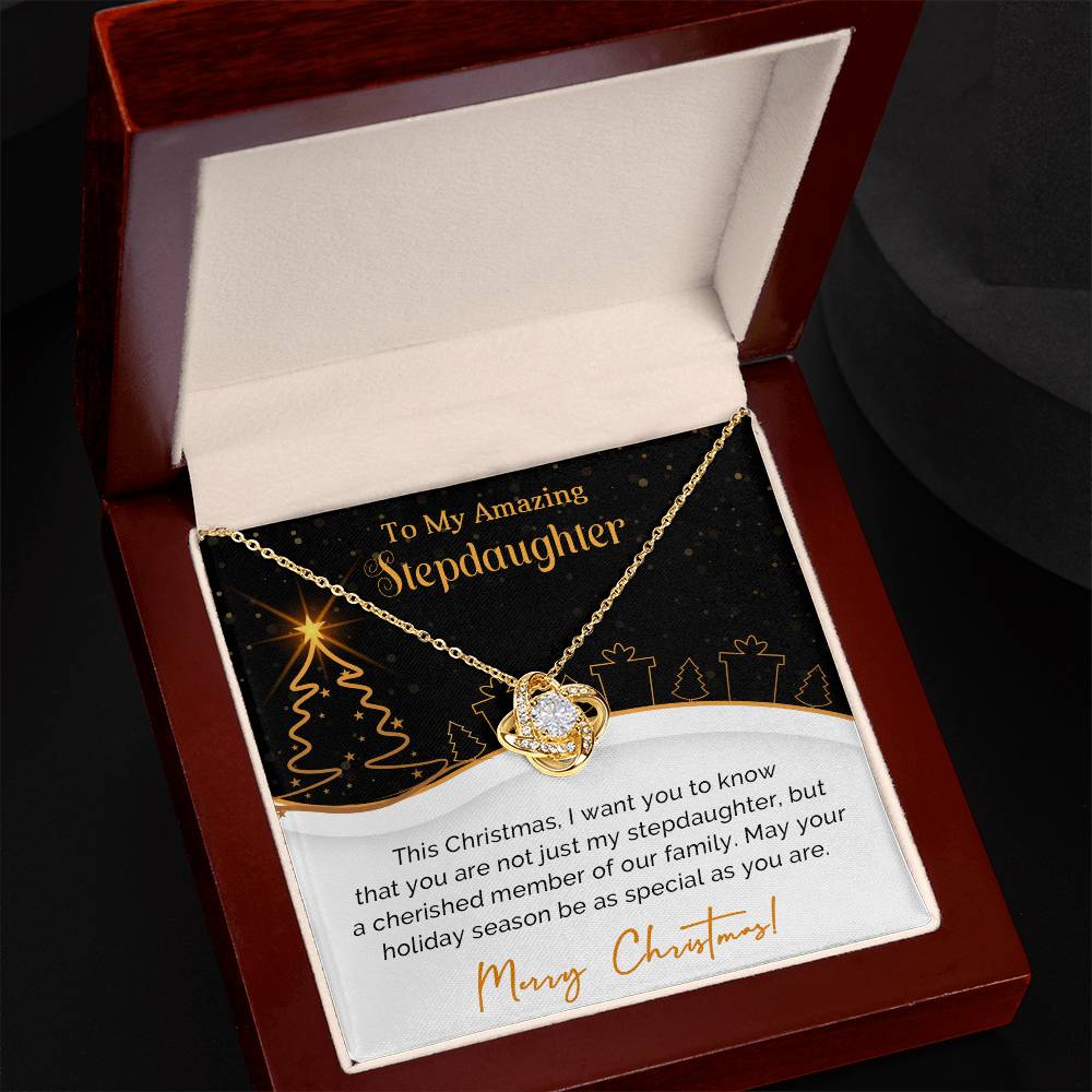 To My Wonderful Stepdaughter Christmas Necklace Gift A1025