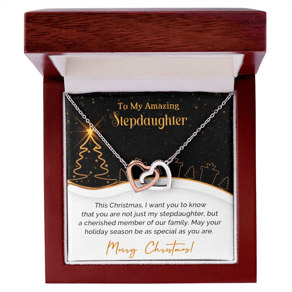 To My Wonderful Stepdaughter Christmas Necklace Gift A1025