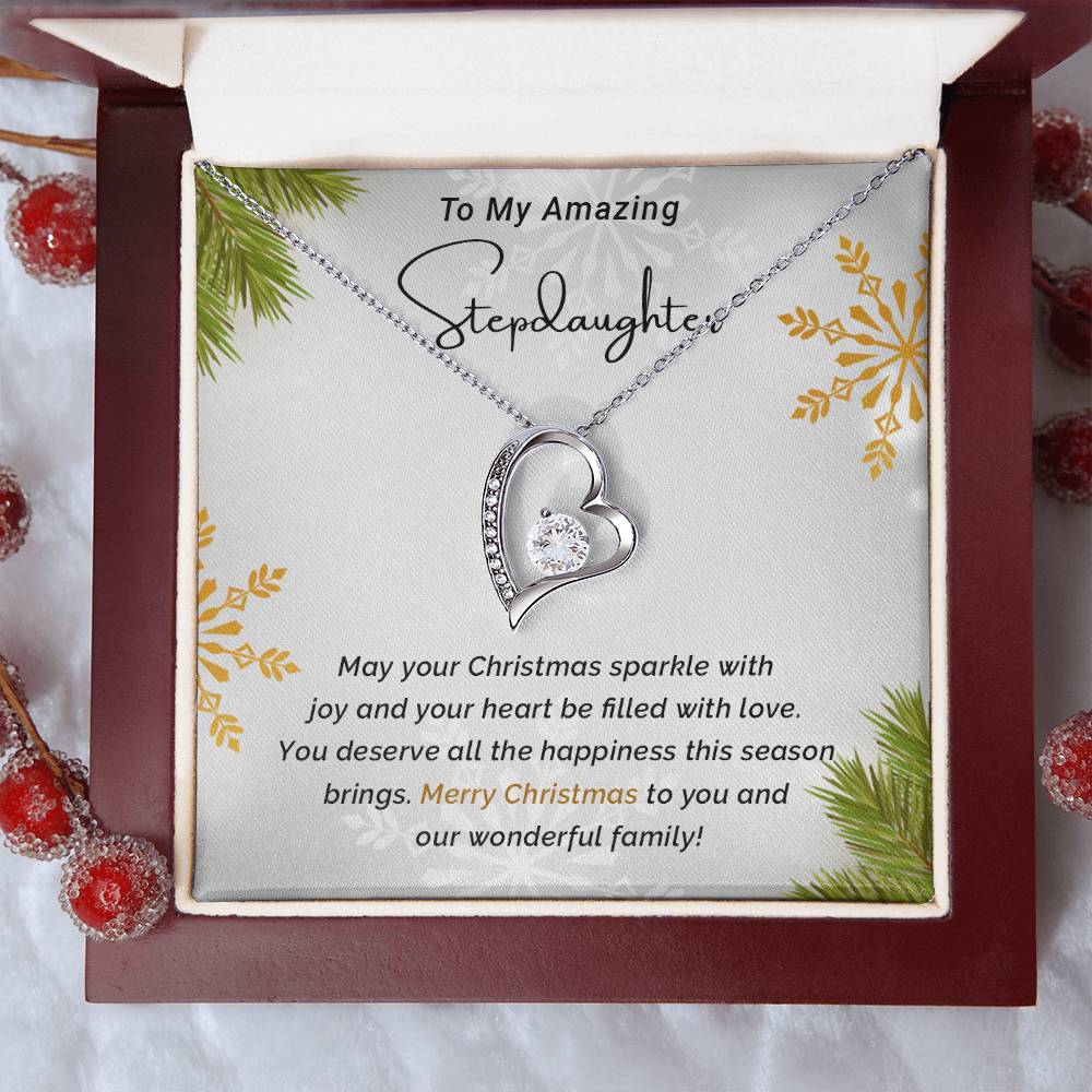 Merry Christmas Necklace for My Amazing Stepdaughter A1026