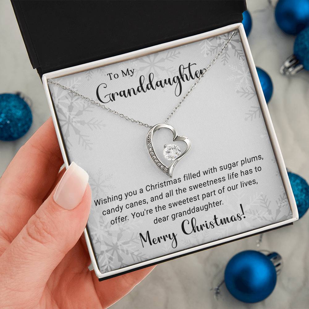 Merry Christmas Necklace for My Beloved Granddaughter A1030