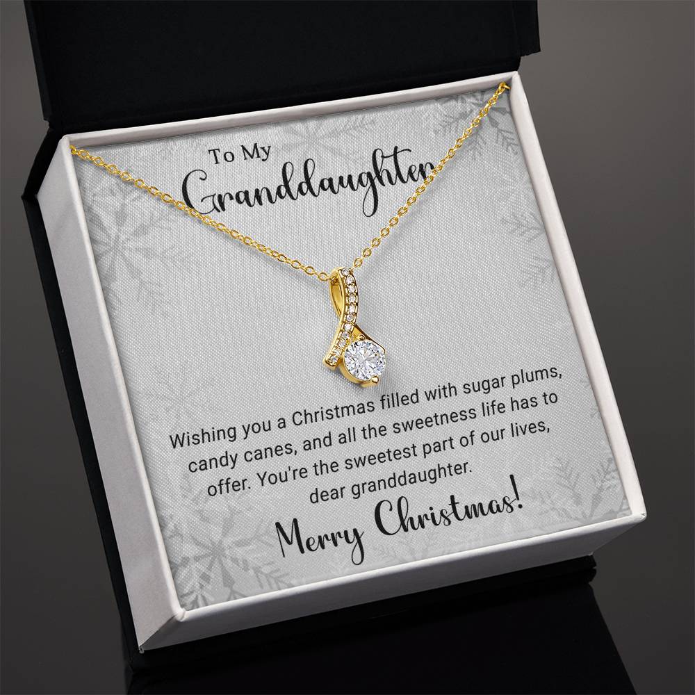 Merry Christmas Necklace for My Beloved Granddaughter A1030