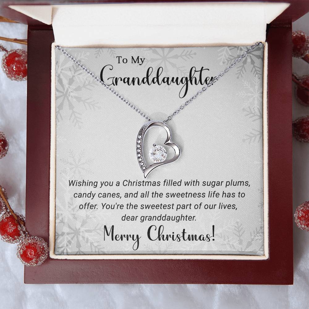 Merry Christmas Necklace for My Beloved Granddaughter A1030