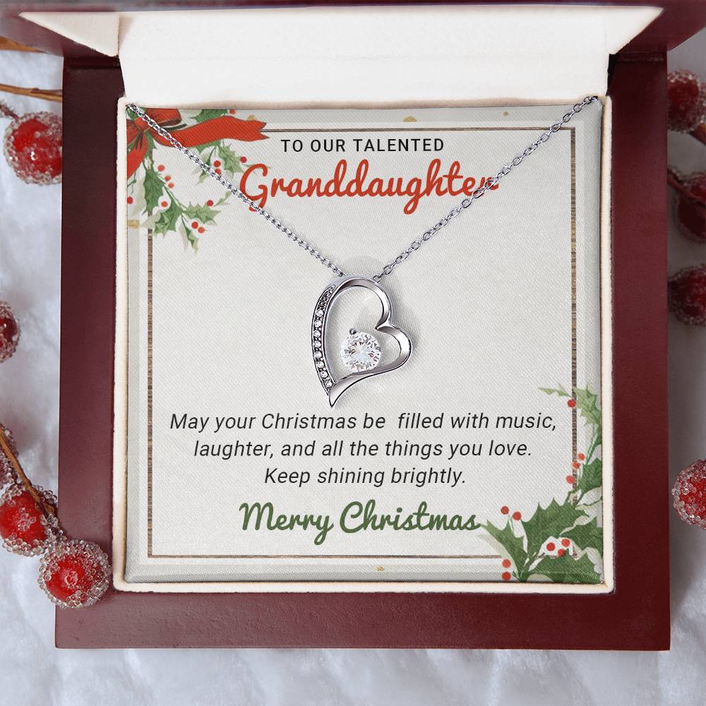 Merry Christmas Necklace for My Talented Granddaughter A1032