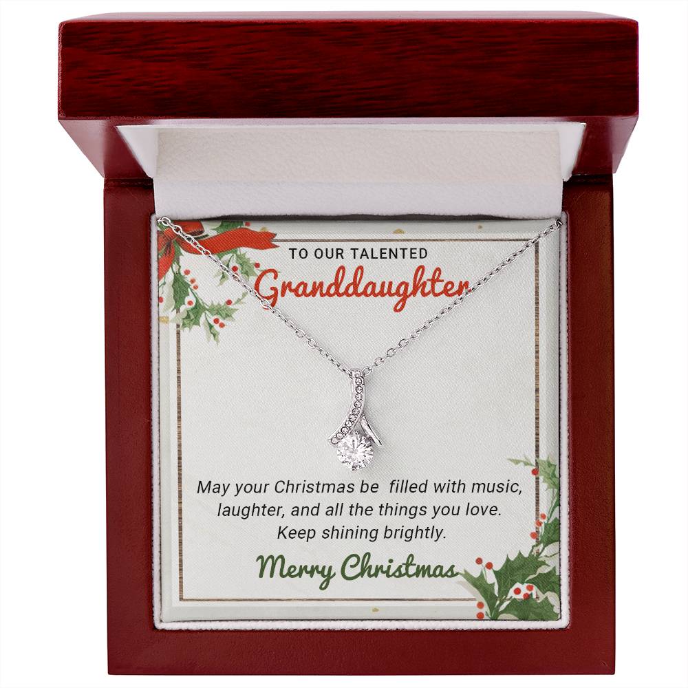 Merry Christmas Necklace for My Talented Granddaughter A1032