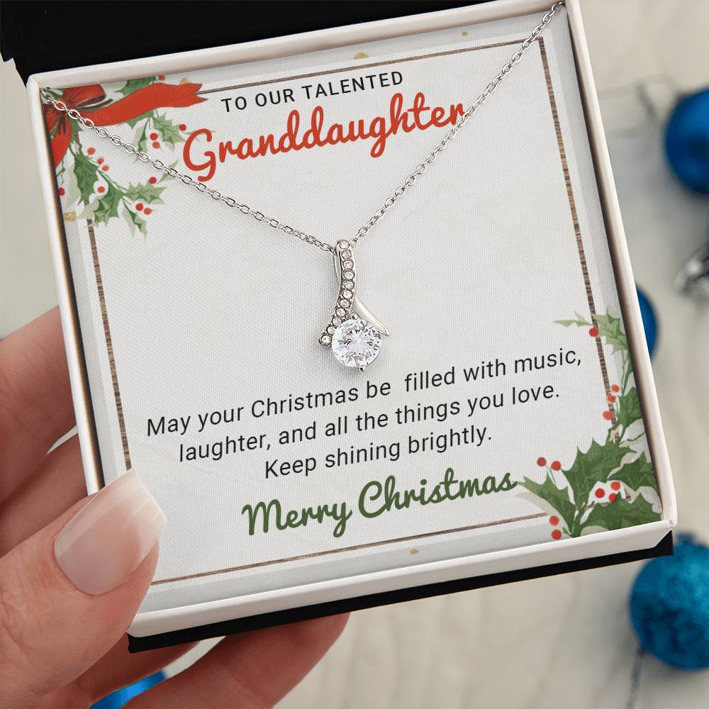 Merry Christmas Necklace for My Talented Granddaughter A1032