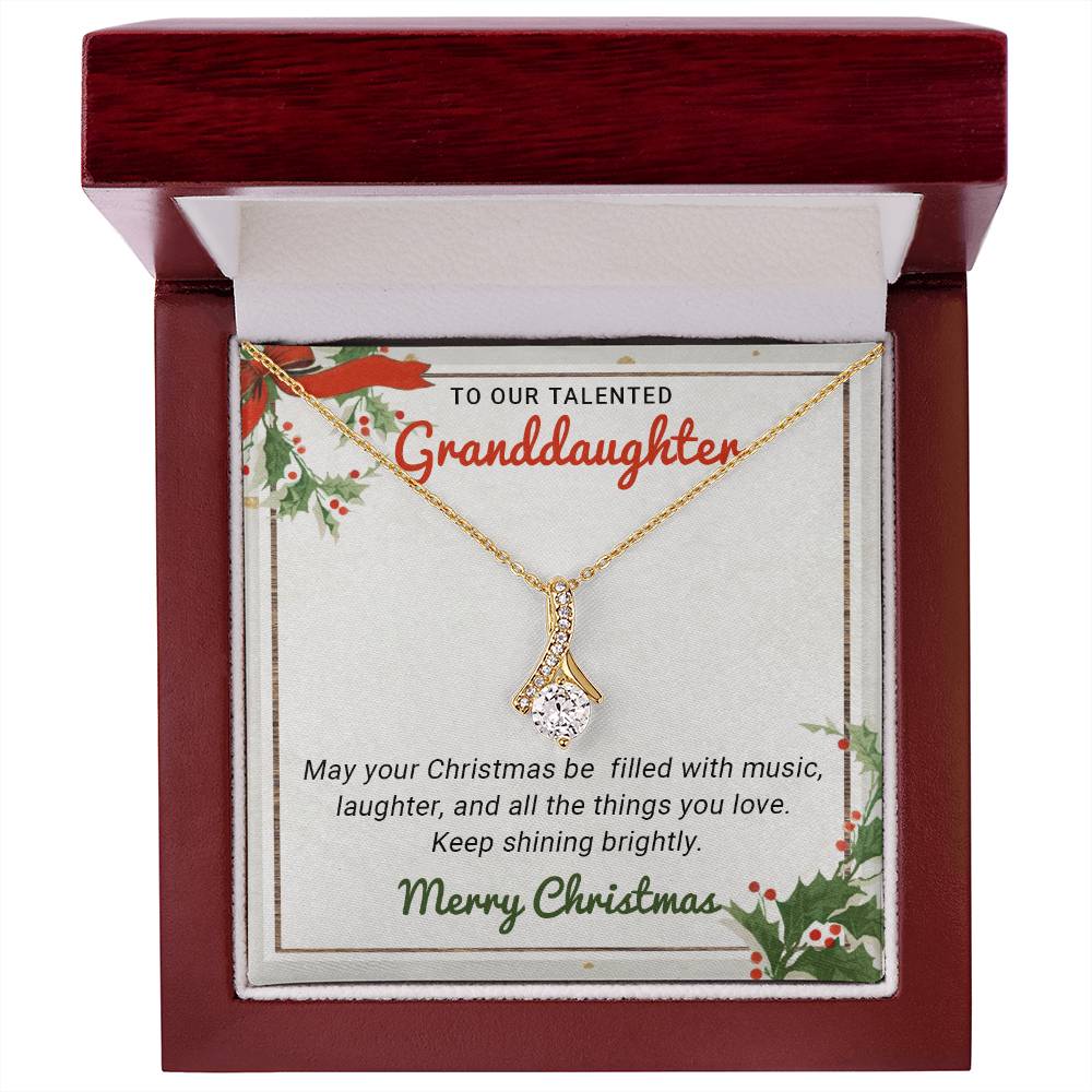 Merry Christmas Necklace for My Talented Granddaughter A1032