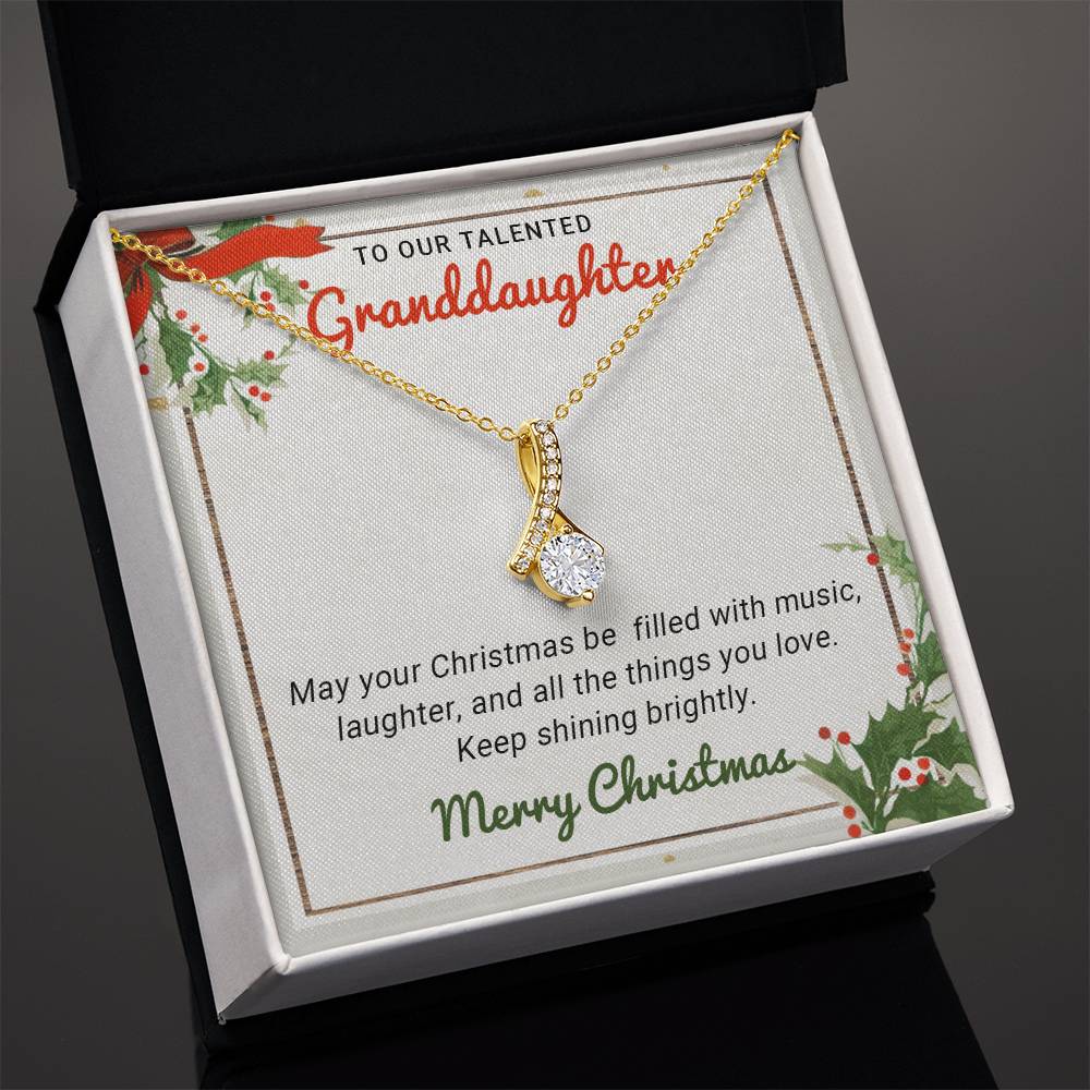 Merry Christmas Necklace for My Talented Granddaughter A1032