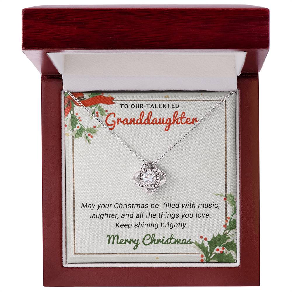 Merry Christmas Necklace for My Talented Granddaughter A1032