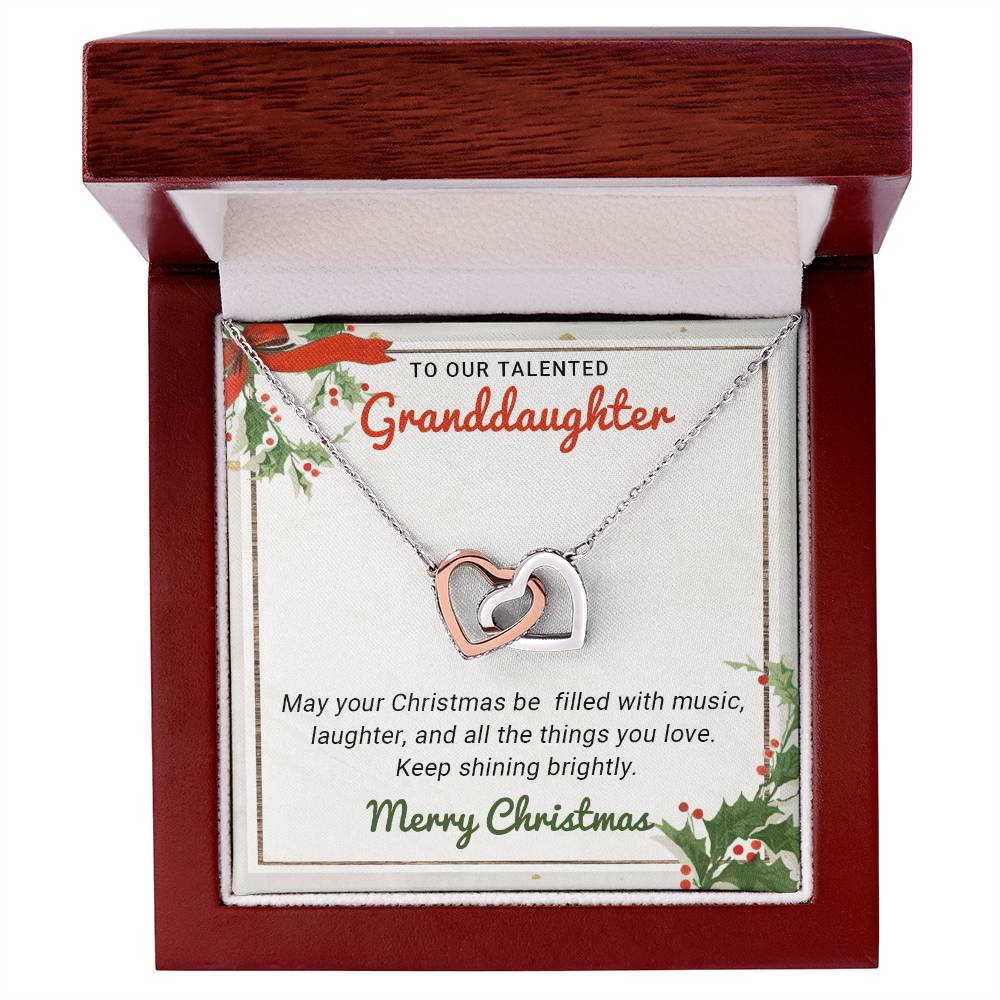 Merry Christmas Necklace for My Talented Granddaughter A1032