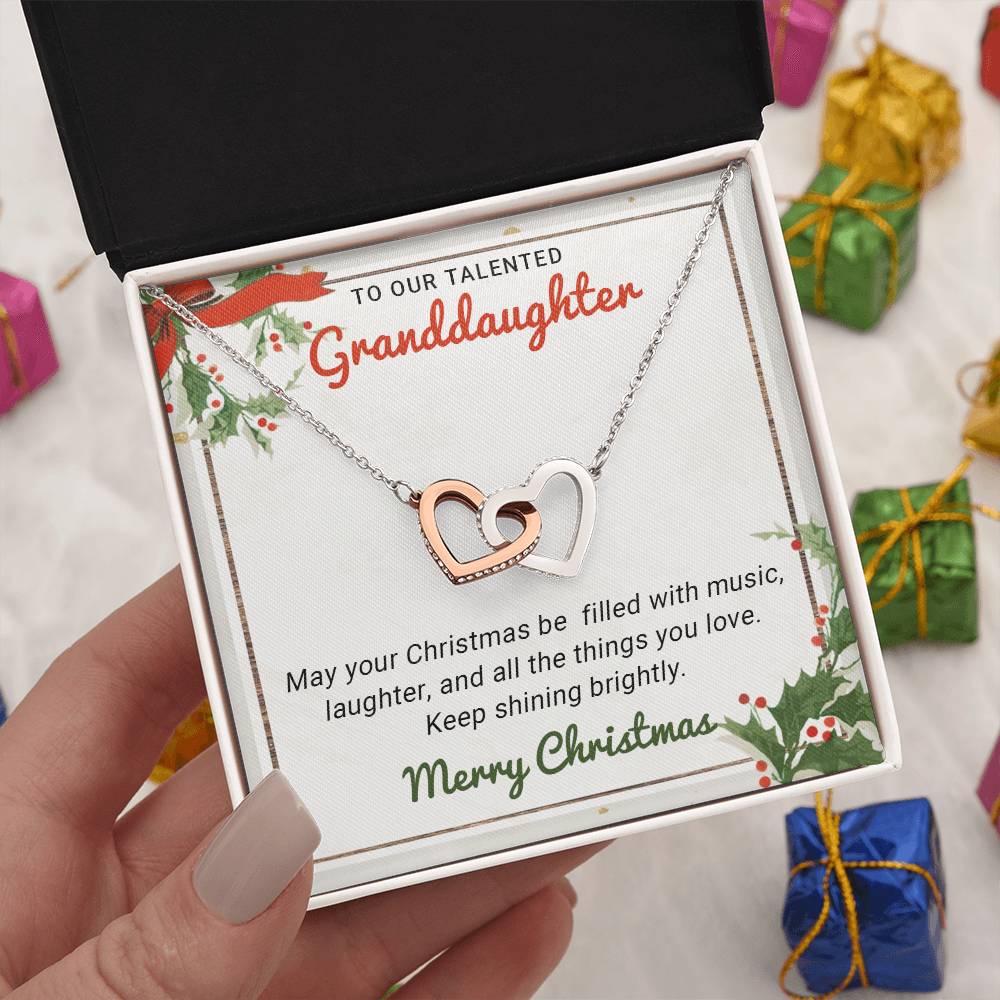 Merry Christmas Necklace for My Talented Granddaughter A1032