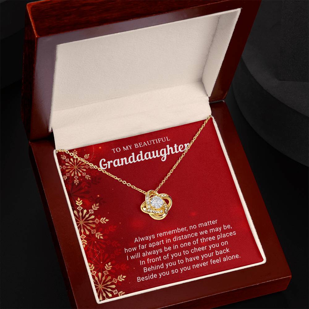 To My Precious Granddaughter, Merry Christmas – A Radiant Necklace to Warm Her Heart A1038