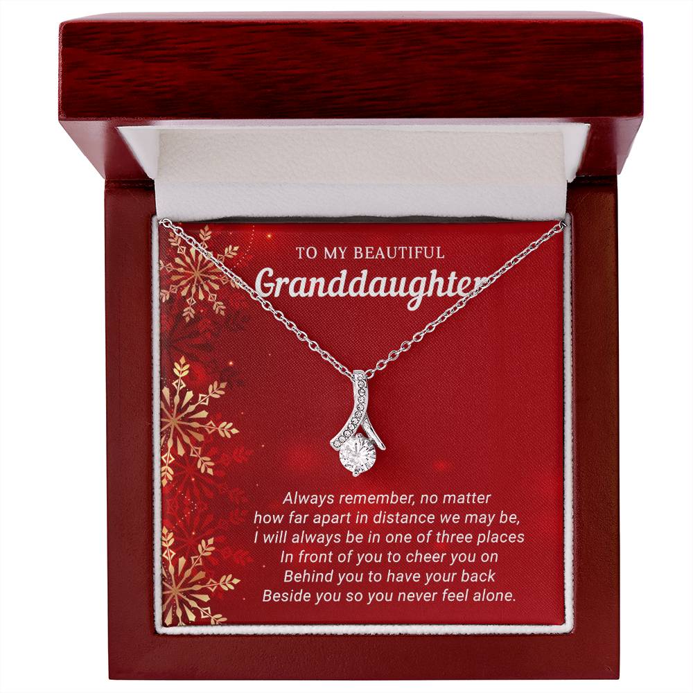 To My Precious Granddaughter, Merry Christmas – A Radiant Necklace to Warm Her Heart A1038