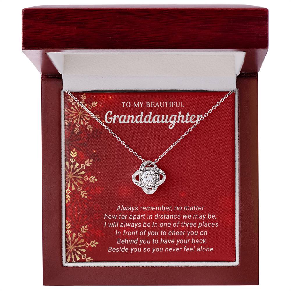 To My Precious Granddaughter, Merry Christmas – A Radiant Necklace to Warm Her Heart A1038