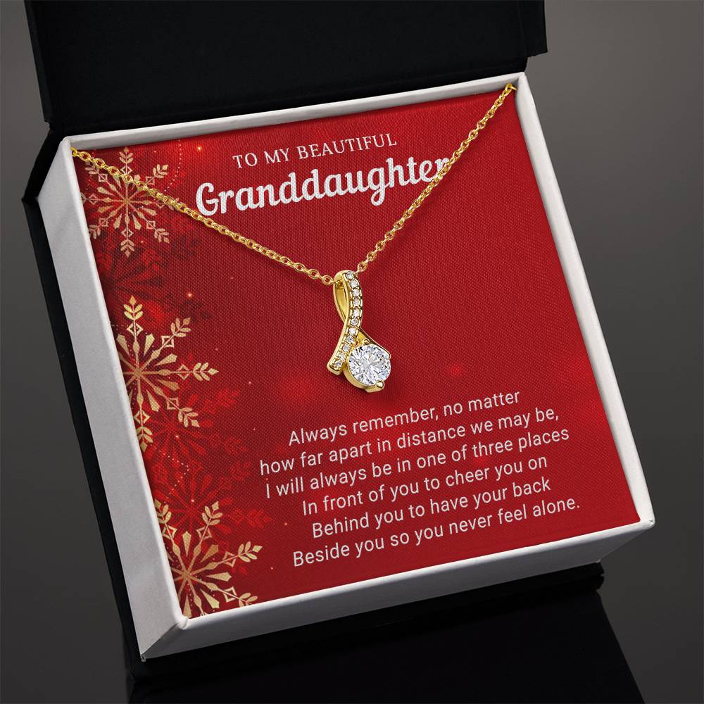 To My Precious Granddaughter, Merry Christmas – A Radiant Necklace to Warm Her Heart A1038