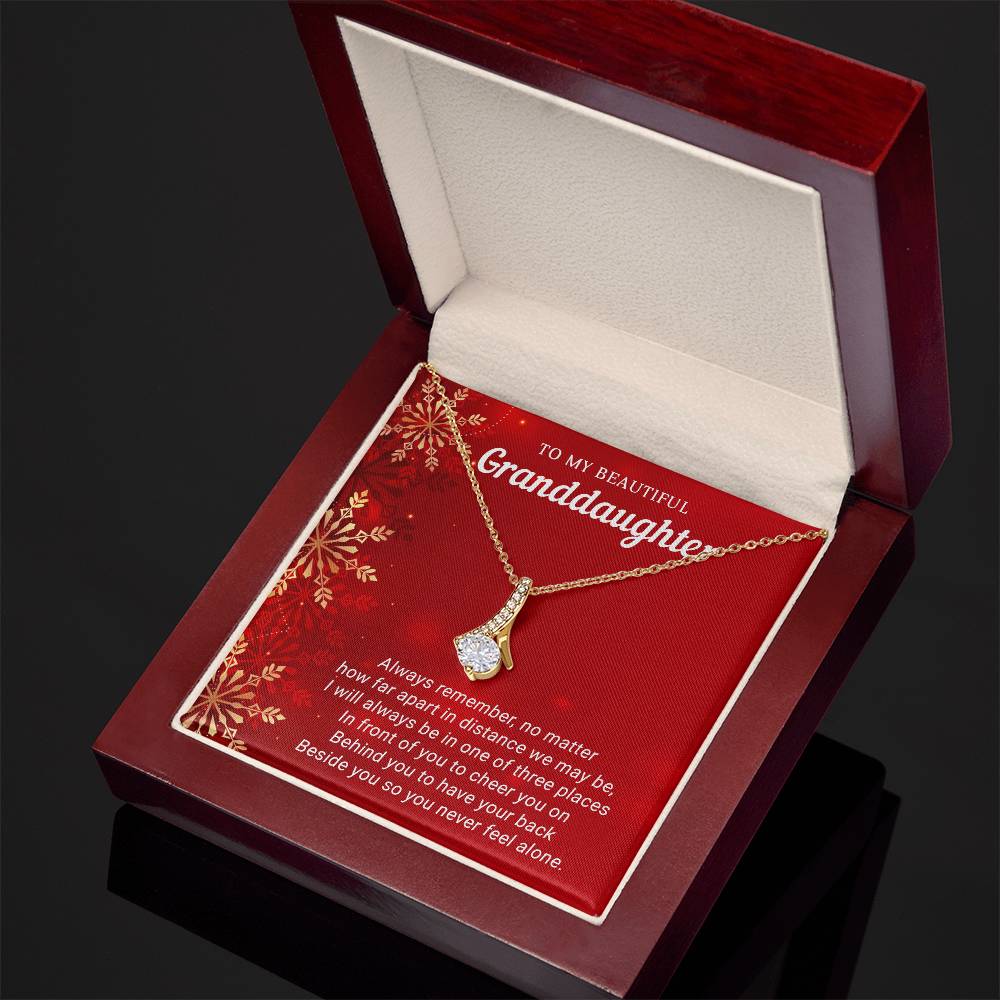 To My Precious Granddaughter, Merry Christmas – A Radiant Necklace to Warm Her Heart A1038