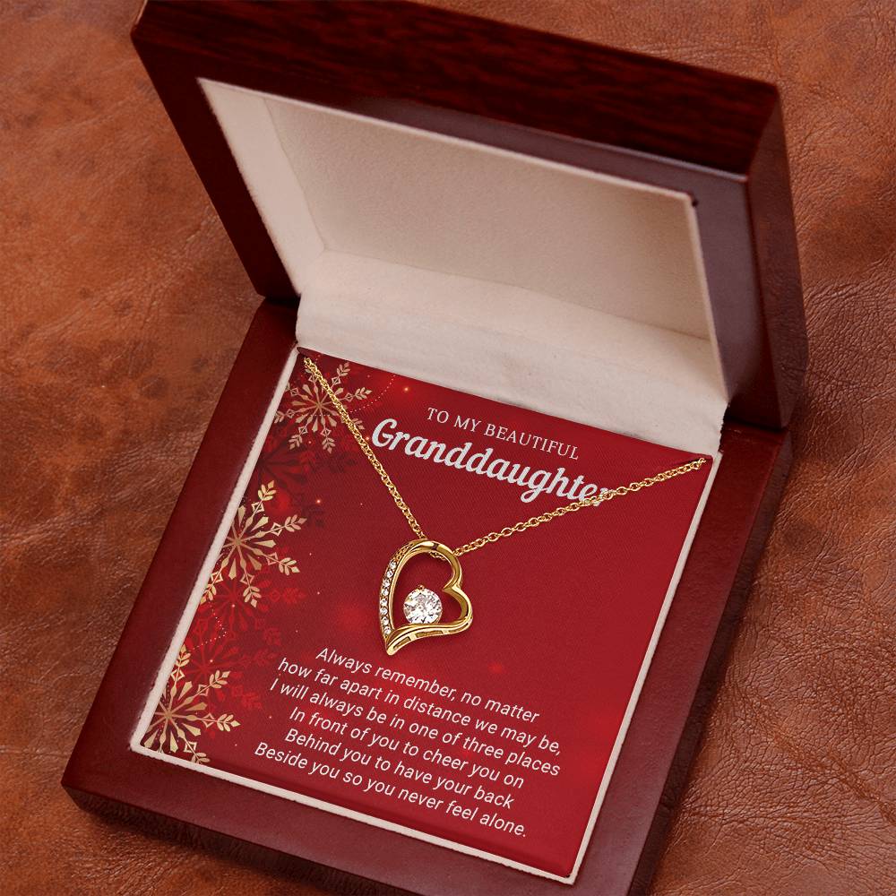 To My Precious Granddaughter, Merry Christmas – A Radiant Necklace to Warm Her Heart A1038