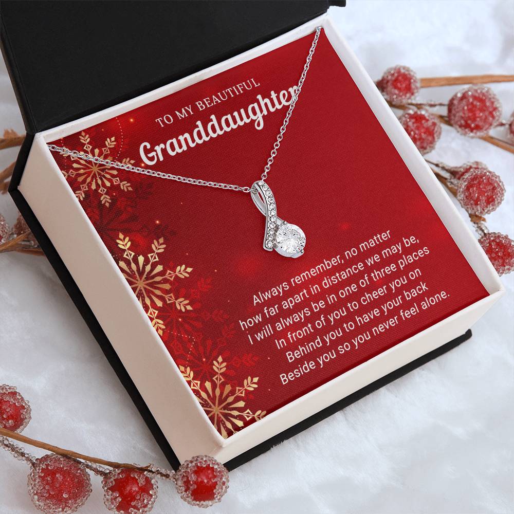 To My Precious Granddaughter, Merry Christmas – A Radiant Necklace to Warm Her Heart A1038