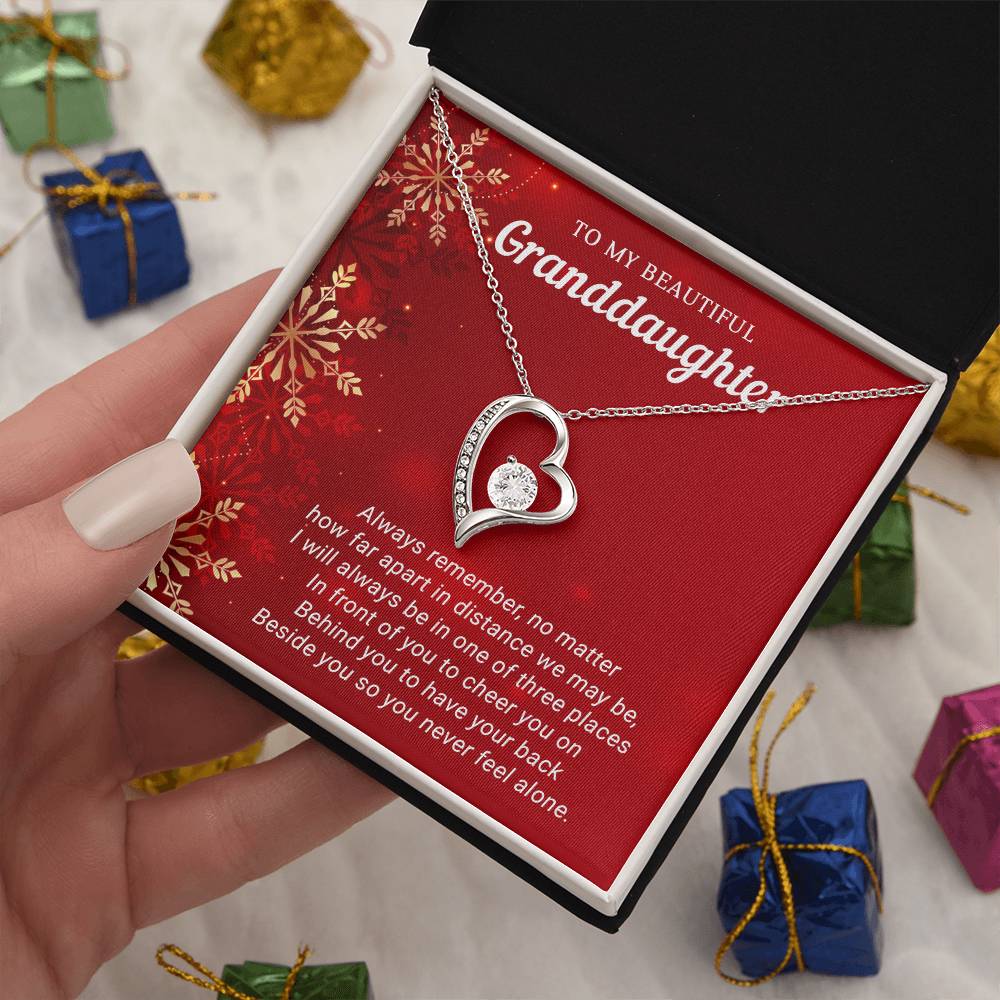 To My Precious Granddaughter, Merry Christmas – A Radiant Necklace to Warm Her Heart A1038