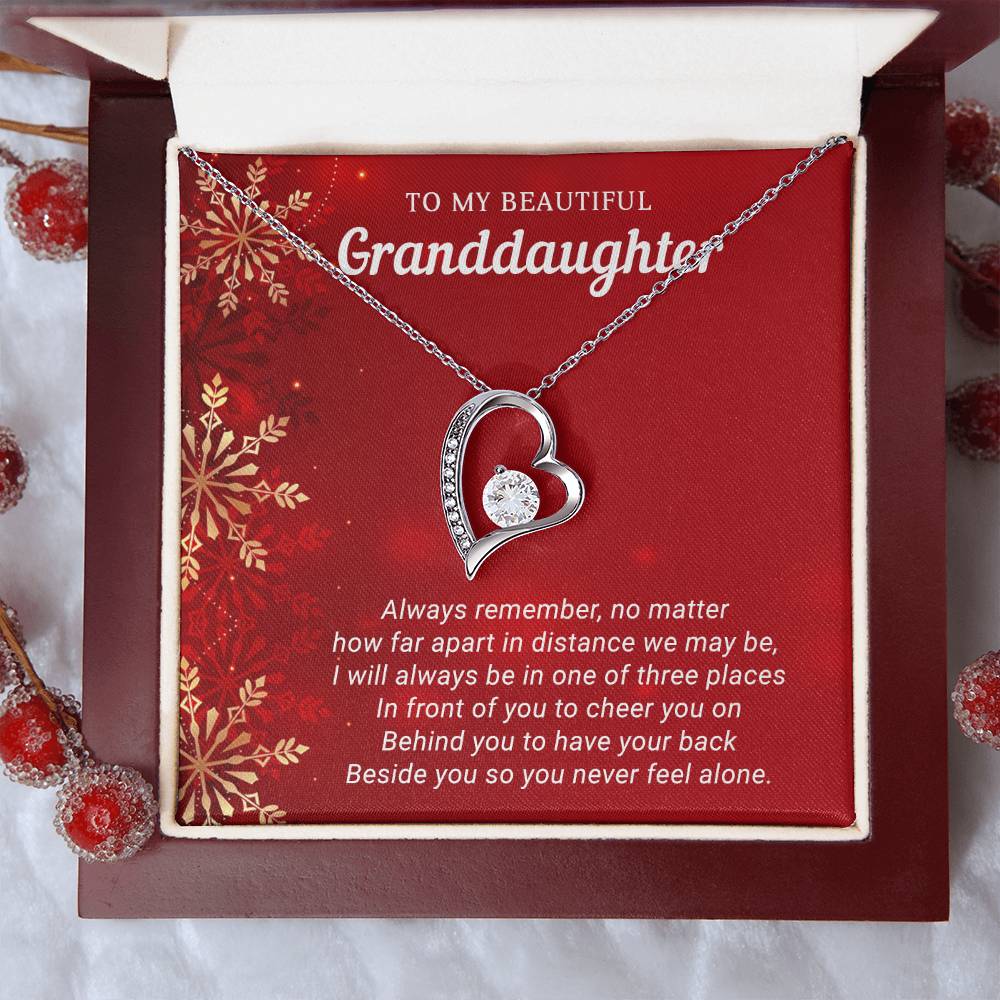 To My Precious Granddaughter, Merry Christmas – A Radiant Necklace to Warm Her Heart A1038