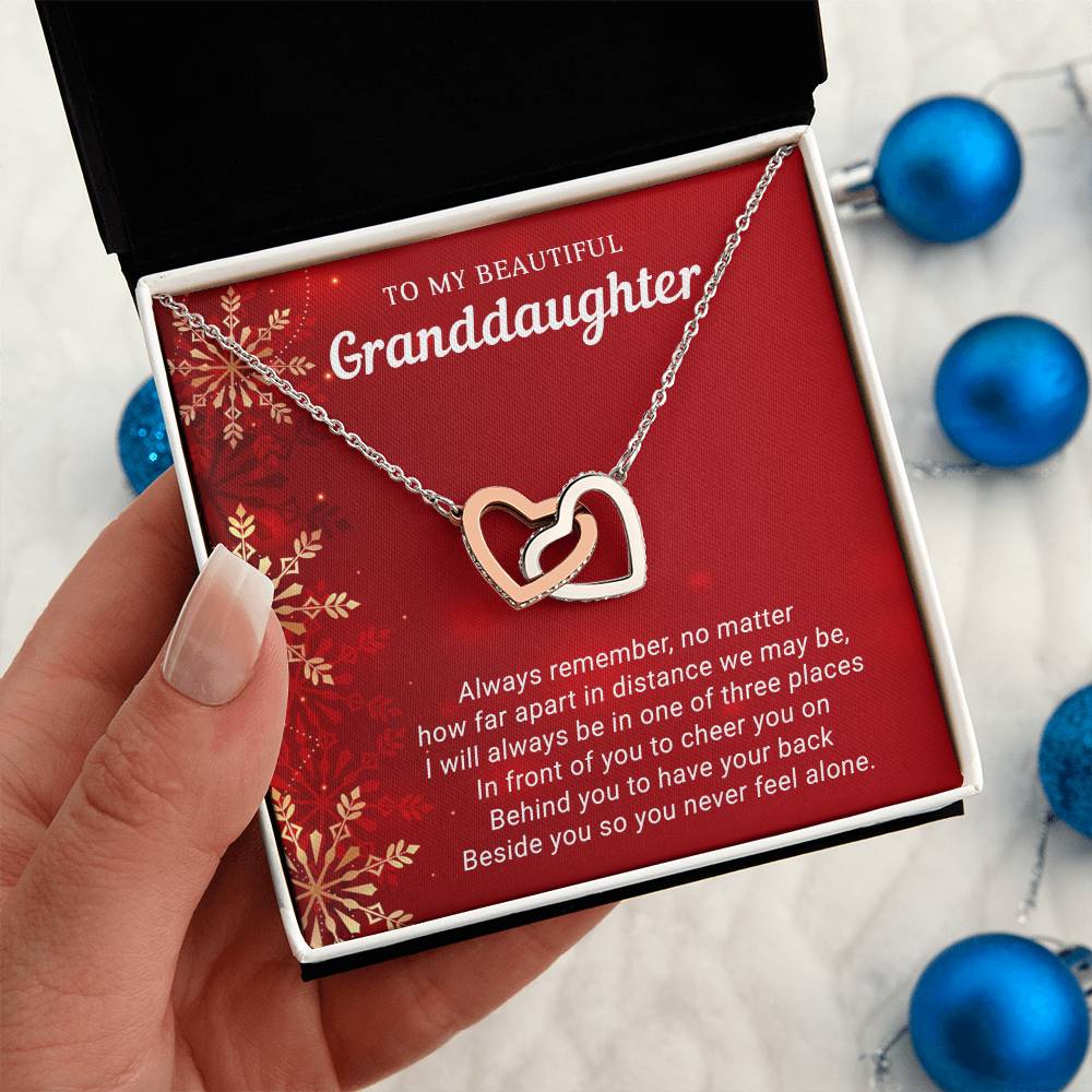 To My Precious Granddaughter, Merry Christmas – A Radiant Necklace to Warm Her Heart A1038