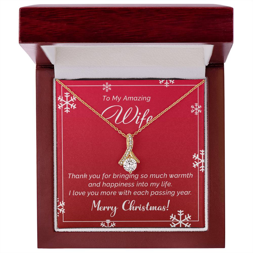 Romantic Merry Christmas Necklace Gift for Your Amazing Wife A1043