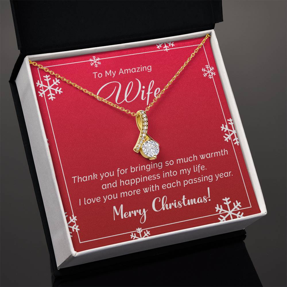 Romantic Merry Christmas Necklace Gift for Your Amazing Wife A1043