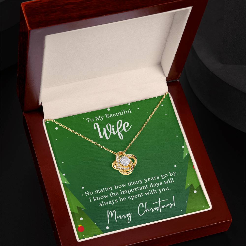 Merry Christmas Necklace for Your Beautiful Wife – A Gift of Love and Elegance A1045