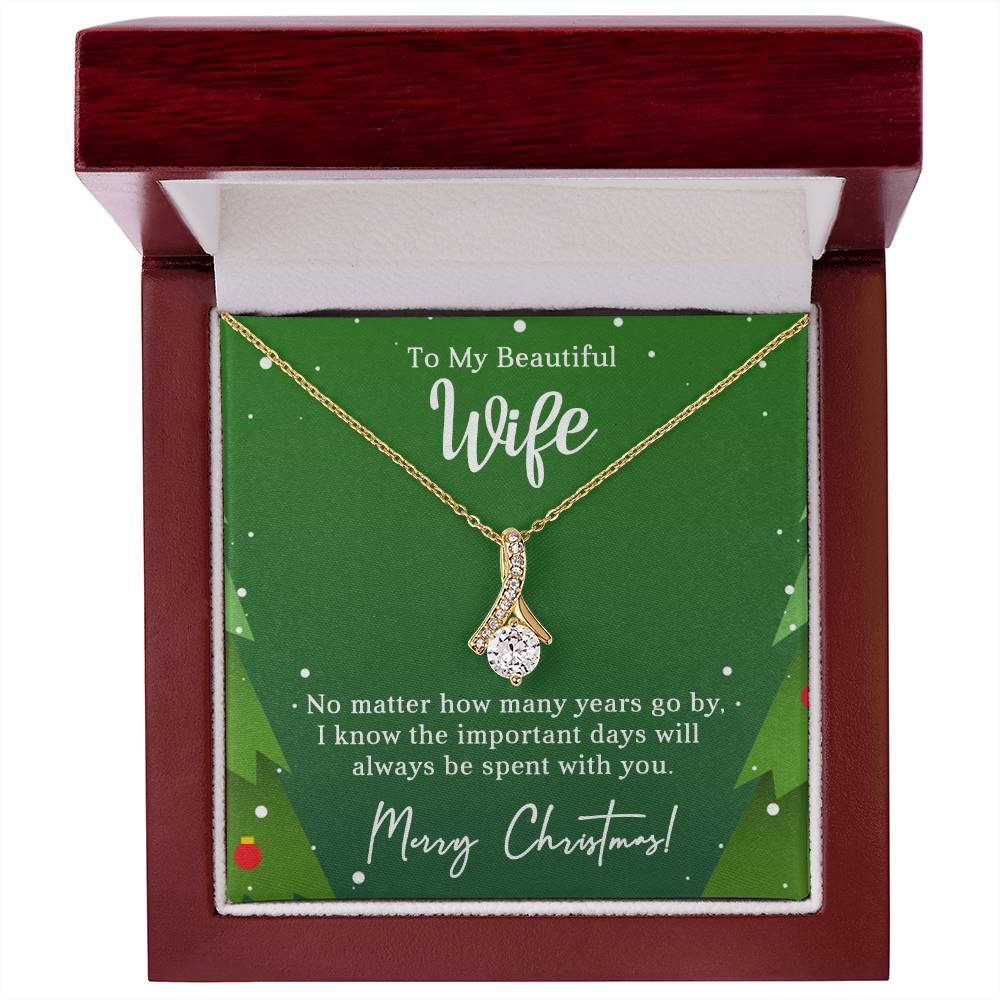 Merry Christmas Necklace for Your Beautiful Wife – A Gift of Love and Elegance A1045