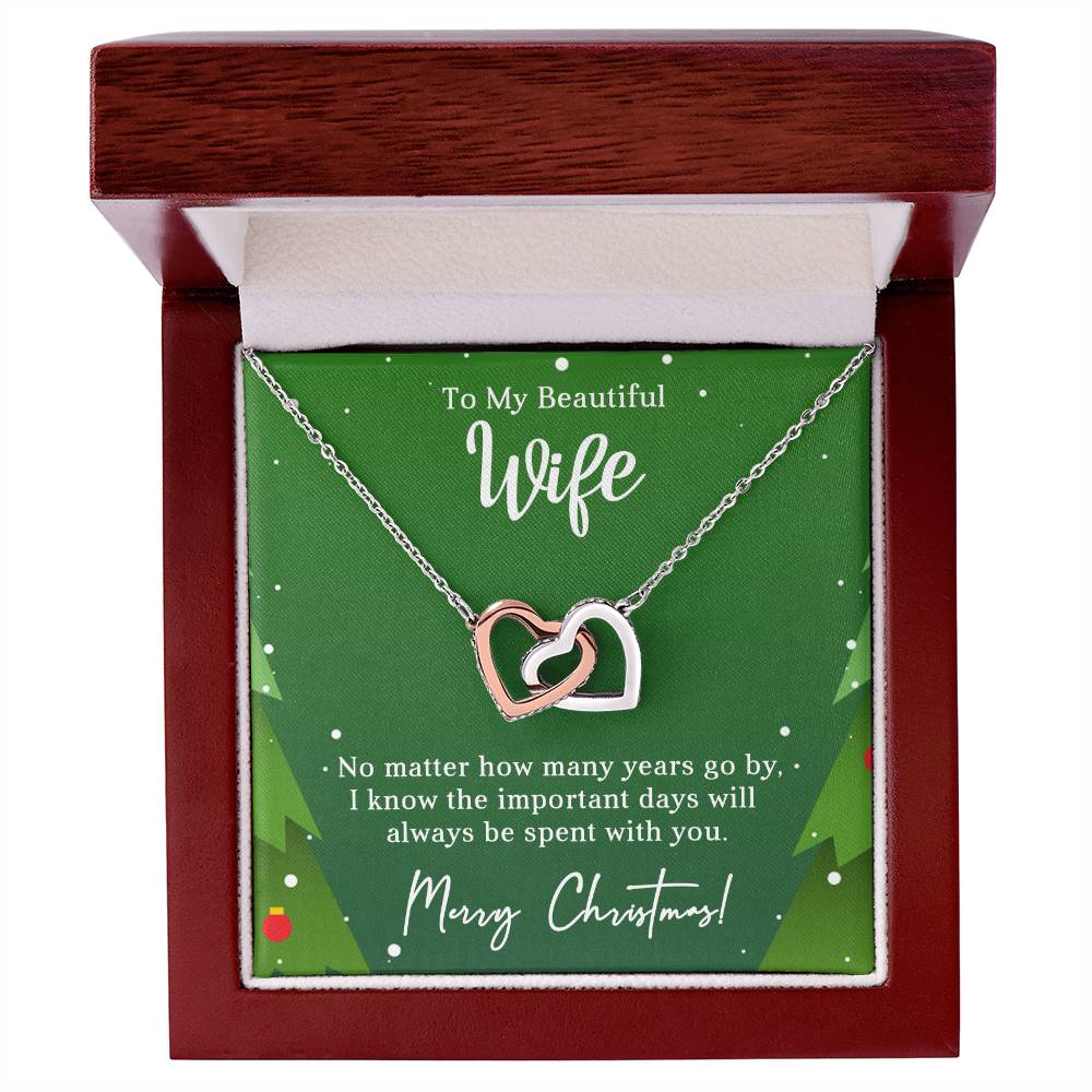 Merry Christmas Necklace for Your Beautiful Wife – A Gift of Love and Elegance A1045