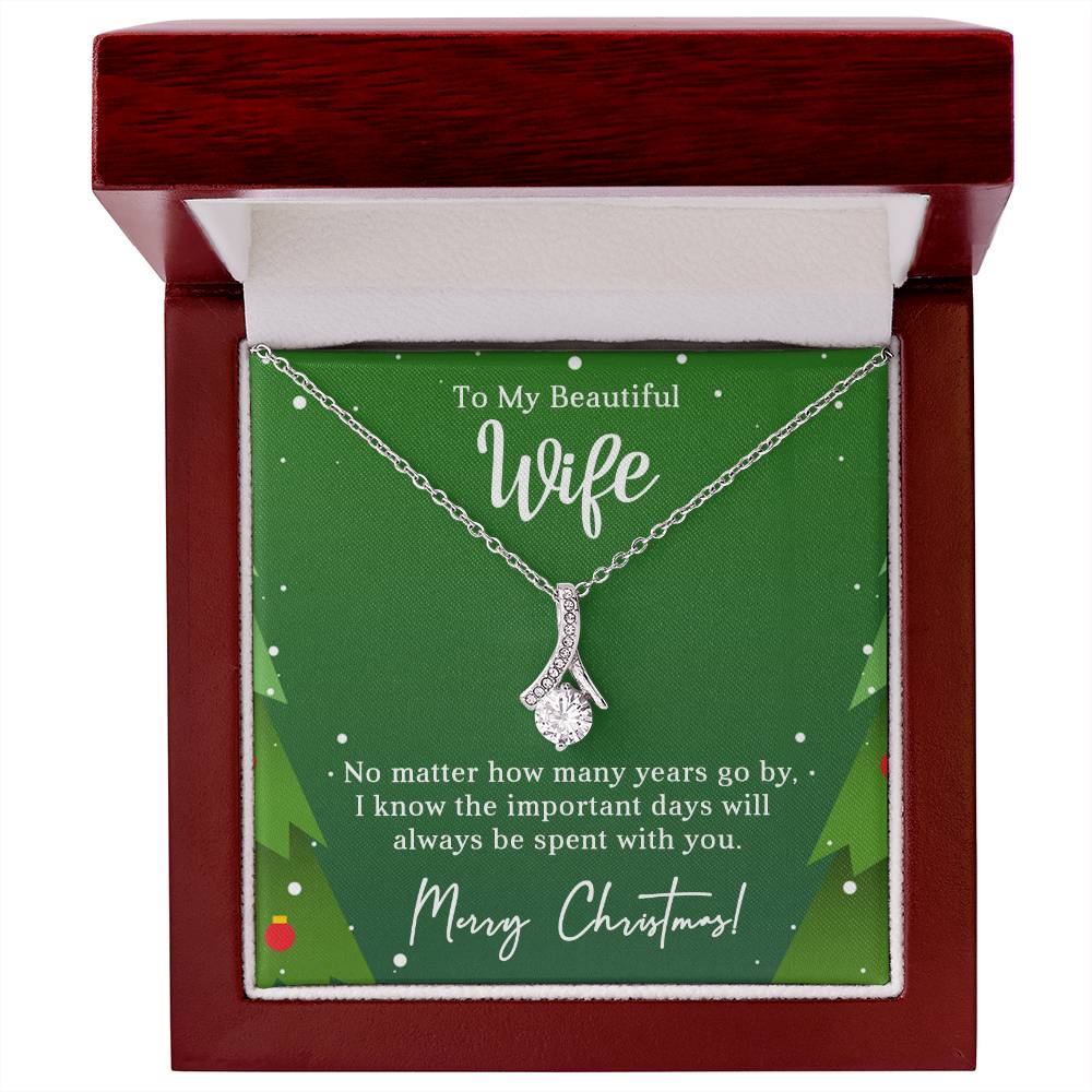 Merry Christmas Necklace for Your Beautiful Wife – A Gift of Love and Elegance A1045