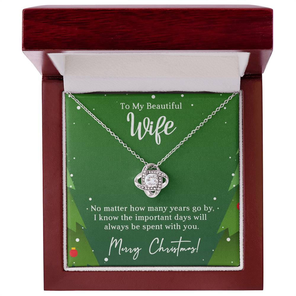 Merry Christmas Necklace for Your Beautiful Wife – A Gift of Love and Elegance A1045