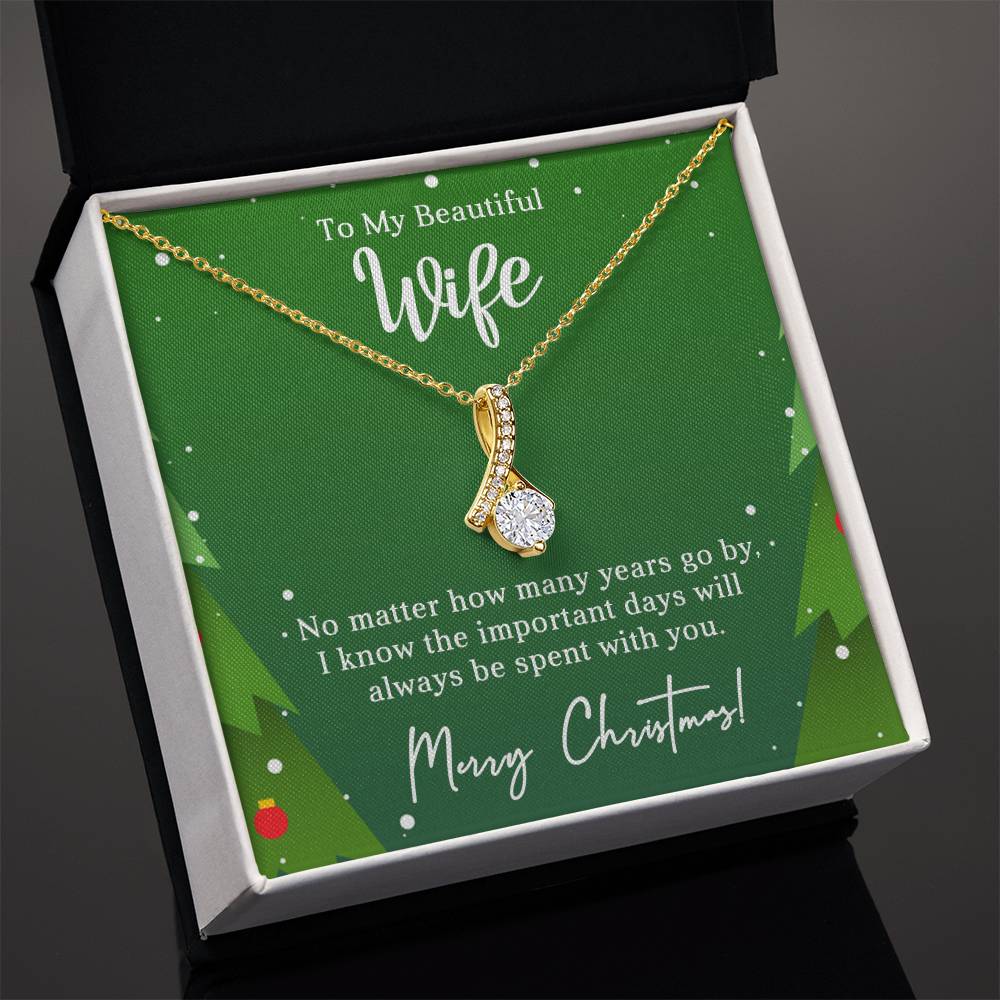 Merry Christmas Necklace for Your Beautiful Wife – A Gift of Love and Elegance A1045