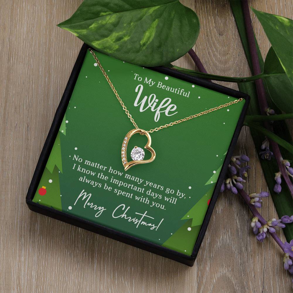 Merry Christmas Necklace for Your Beautiful Wife – A Gift of Love and Elegance A1045