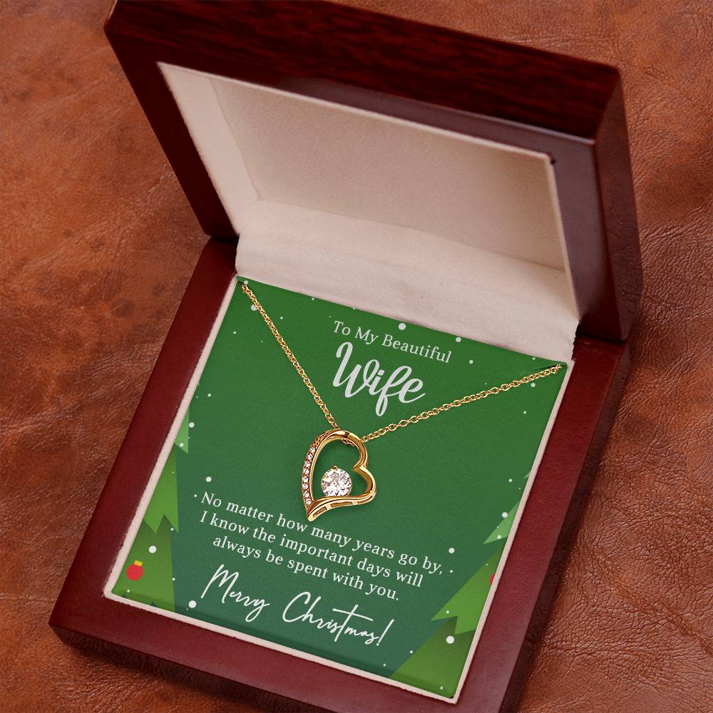 Merry Christmas Necklace for Your Beautiful Wife – A Gift of Love and Elegance A1045