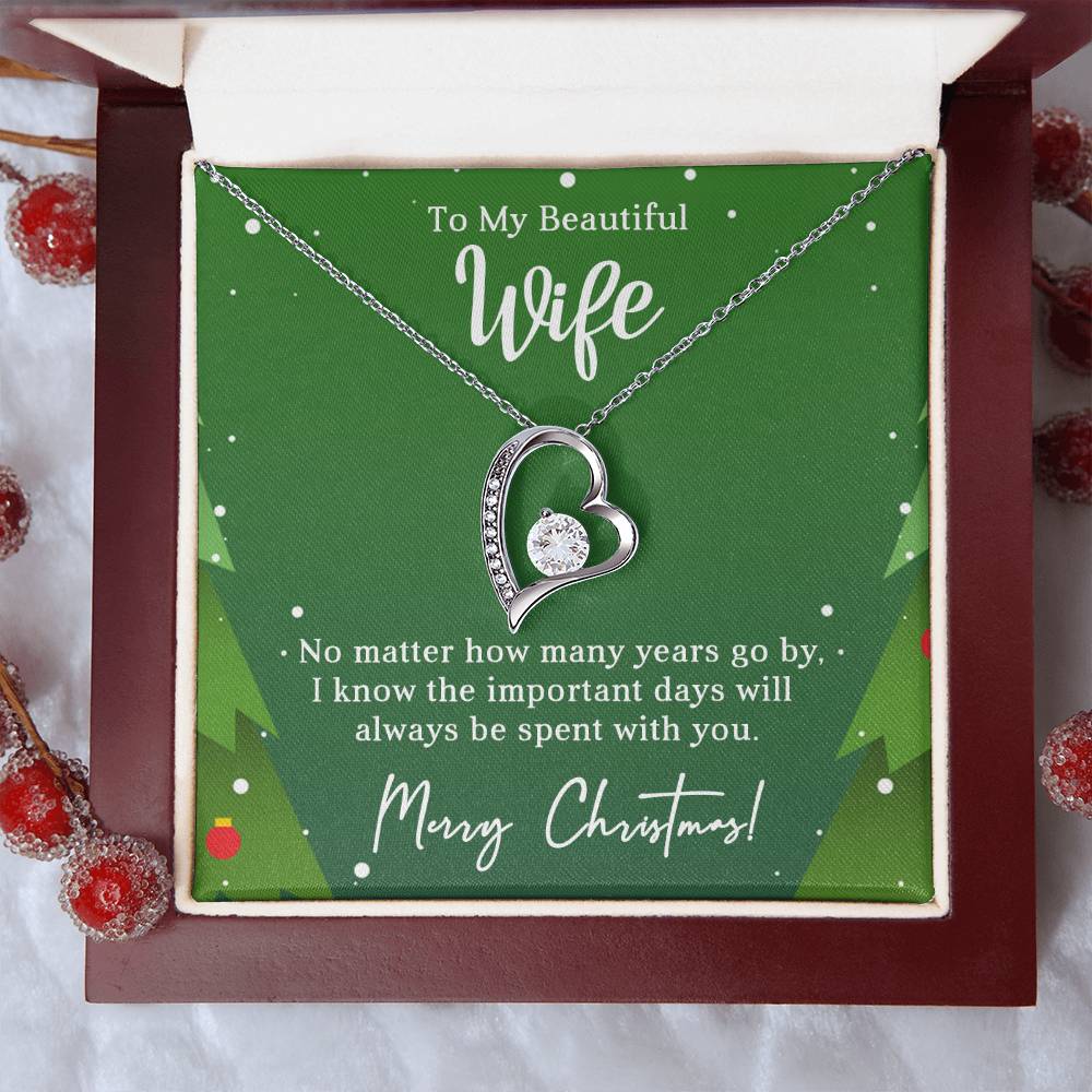 Merry Christmas Necklace for Your Beautiful Wife – A Gift of Love and Elegance A1045