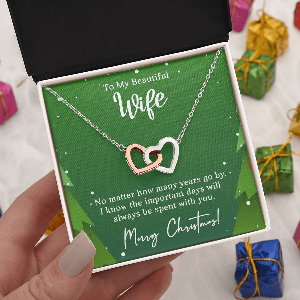 Merry Christmas Necklace for Your Beautiful Wife – A Gift of Love and Elegance A1045