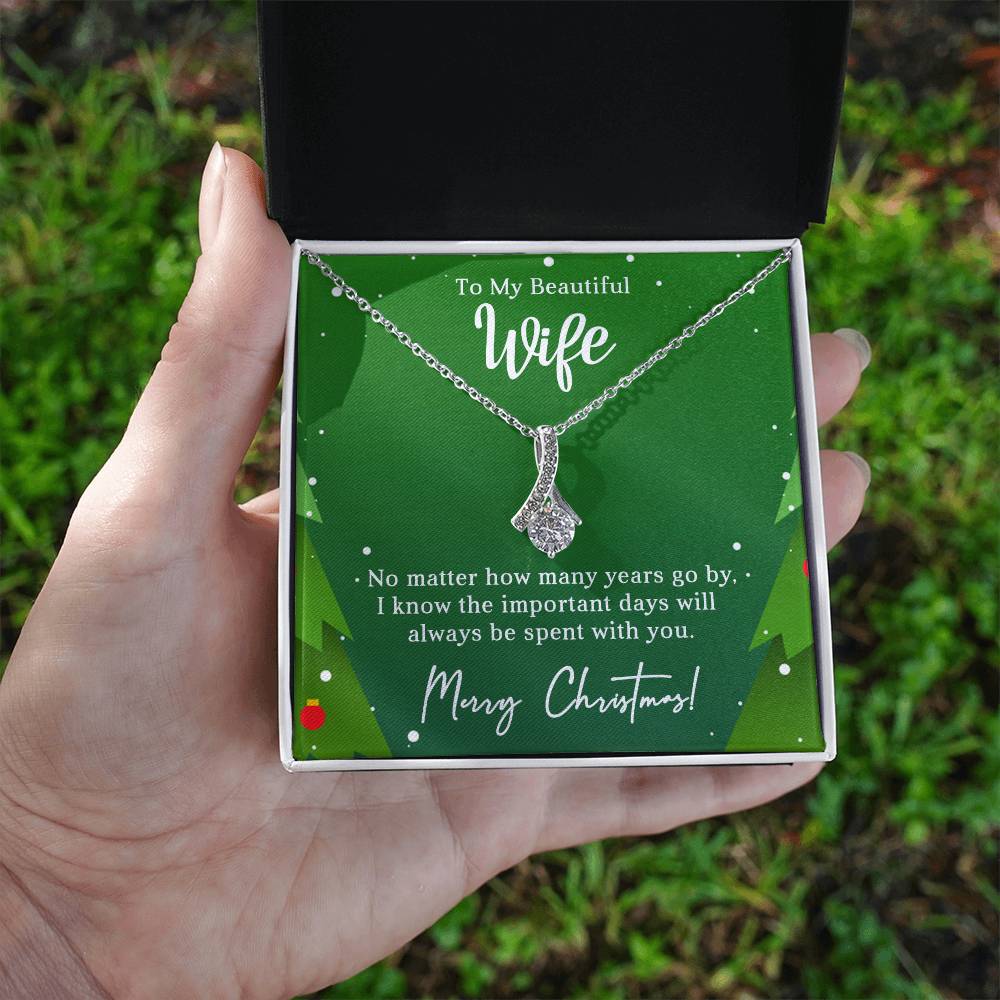 Merry Christmas Necklace for Your Beautiful Wife – A Gift of Love and Elegance A1045