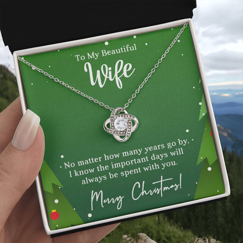 Merry Christmas Necklace for Your Beautiful Wife – A Gift of Love and Elegance A1045