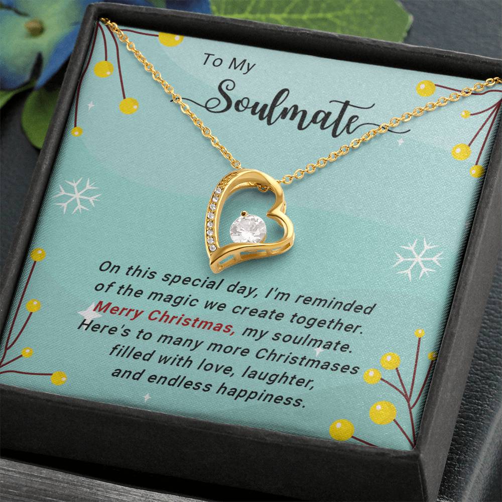 To My Soulmate: A Merry Christmas Necklace Gift to Show Your Forever Love A1046