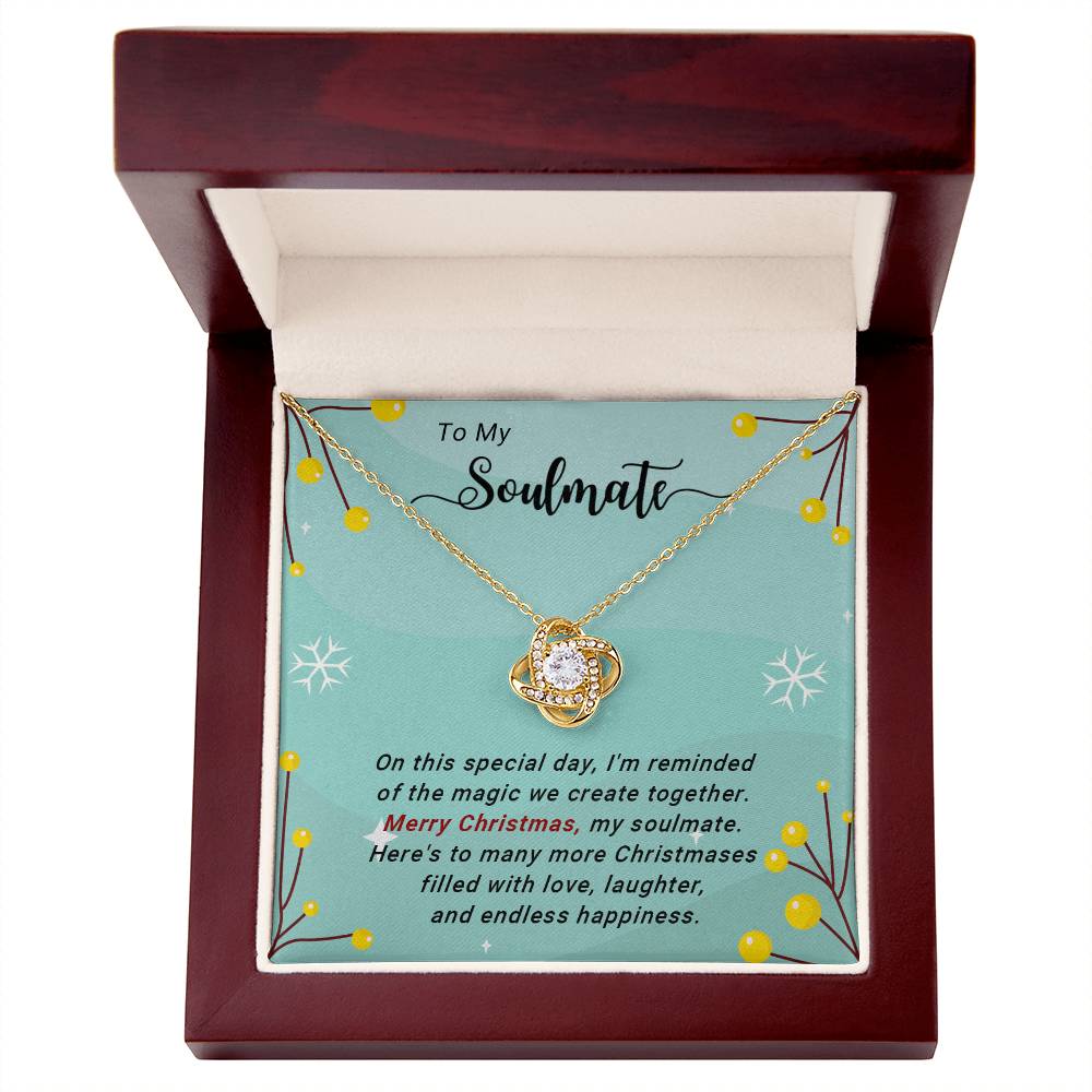 To My Soulmate: A Merry Christmas Necklace Gift to Show Your Forever Love A1046