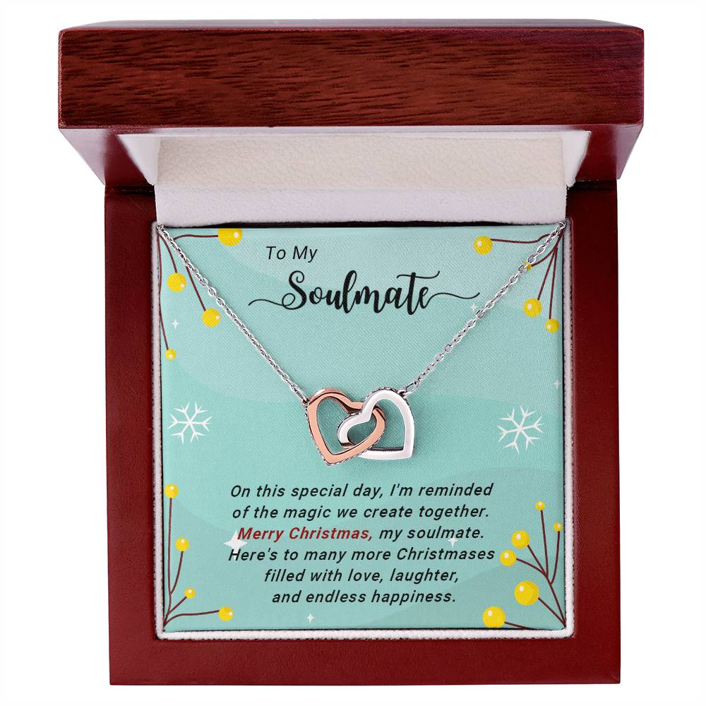 To My Soulmate: A Merry Christmas Necklace Gift to Show Your Forever Love A1046