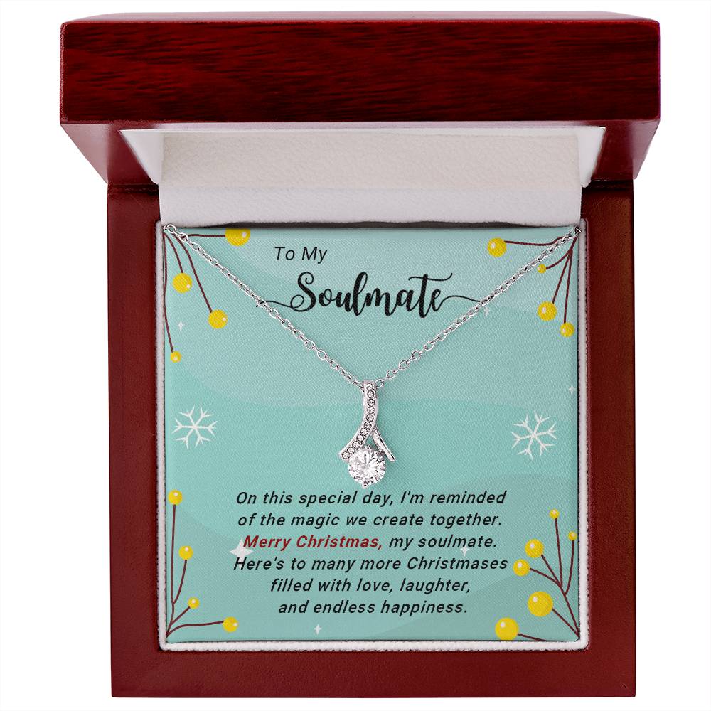 To My Soulmate: A Merry Christmas Necklace Gift to Show Your Forever Love A1046