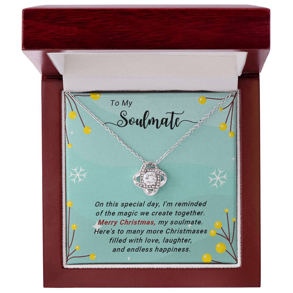 To My Soulmate: A Merry Christmas Necklace Gift to Show Your Forever Love A1046