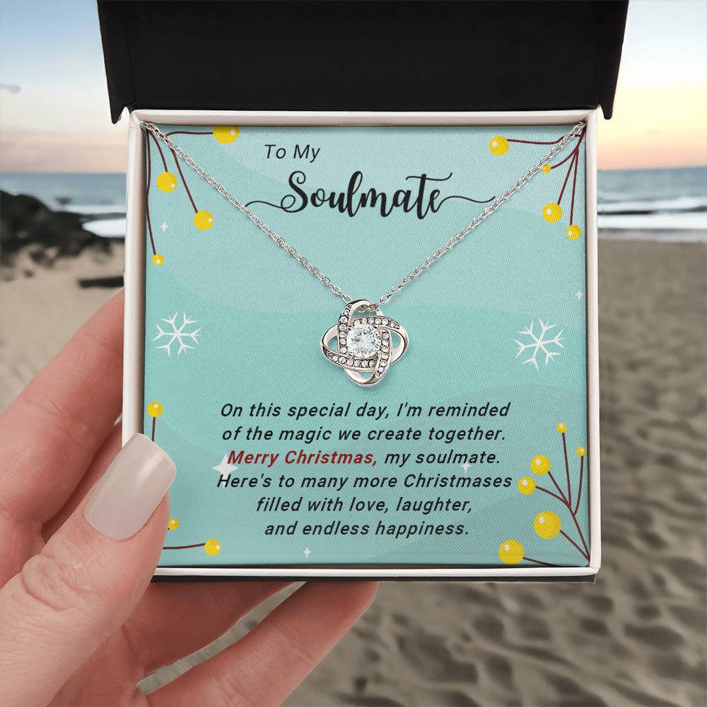 To My Soulmate: A Merry Christmas Necklace Gift to Show Your Forever Love A1046