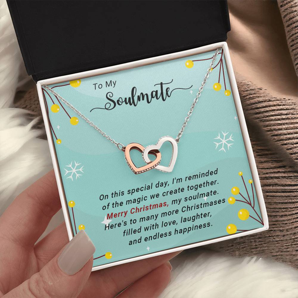 To My Soulmate: A Merry Christmas Necklace Gift to Show Your Forever Love A1046