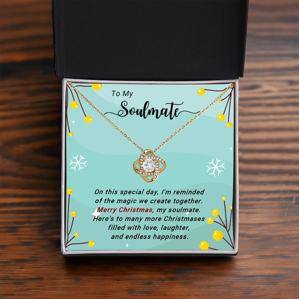 To My Soulmate: A Merry Christmas Necklace Gift to Show Your Forever Love A1046